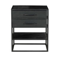 NACHTTISCH Cosmopolitan Mangoholz 45 cm / 40 cm Schwarz - Schwarz, Holz (40/45/53cm) - Villa Möbel