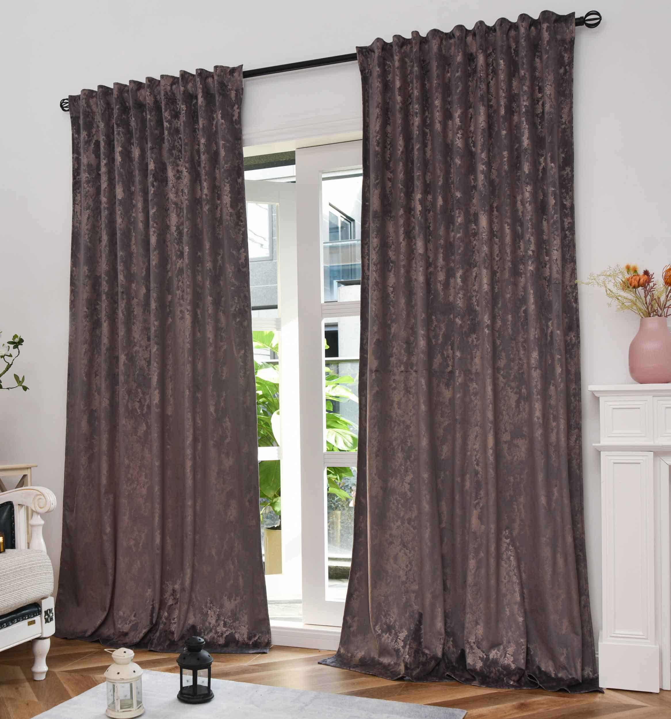 VORHANG 2ER SET MILANO STAR HxB 245x140 cm Grau Rosegold - Roségold, Textil (140/245cm) - Gardinenbox