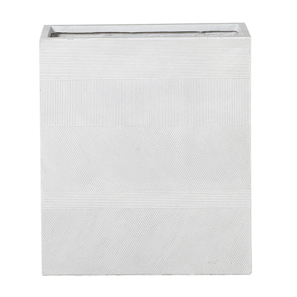 BLUMENTOPF hellgrau rund 23/23/42 cm Abdera - Hellgrau, Stein (42cm) - Beliani