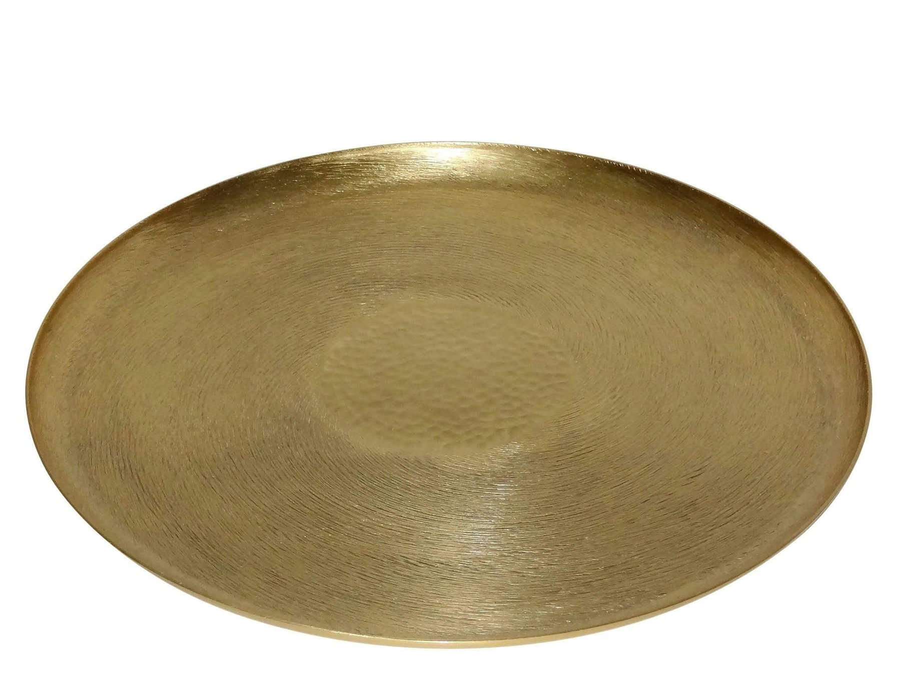 DEKOTABLETT Tepsi aus Aluminium in Gold Ø37 cm - Goldfarben, Metall (0.5cm) - LaLe Living
