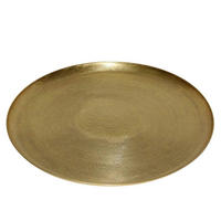 DEKOTABLETT Tepsi aus Aluminium in Gold Ø37 cm - Goldfarben, Metall (0.5cm) - LaLe Living