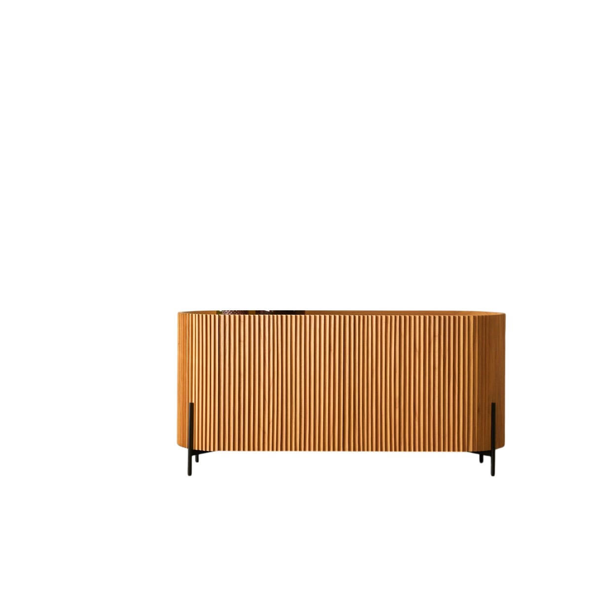 SIDEBOARD Lou Hellbraun aus Dunkles Mindiholz - Hellbraun, Holz (150/71/45cm) - Tikamoon