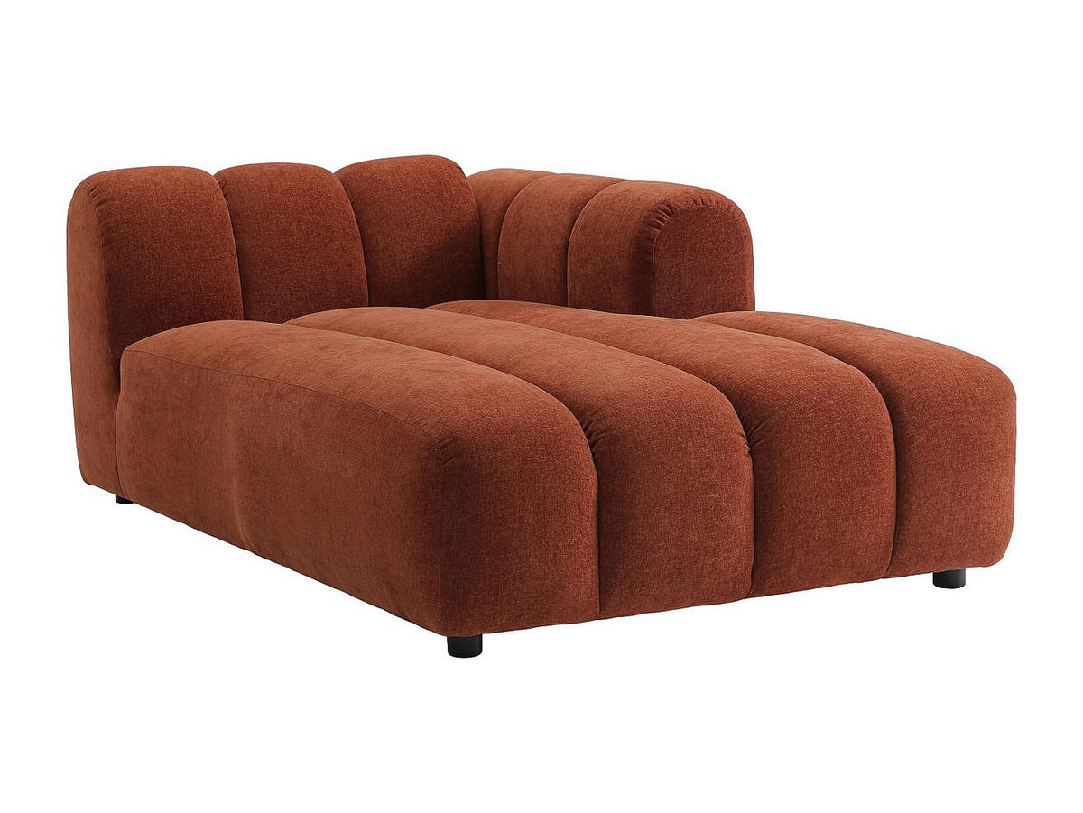 RECAMIERE ohne Schlaffunktion - 1 Person - stoff - terracotta Jutini - Terracotta, Textil (117/72/180cm) - Vente-Unique