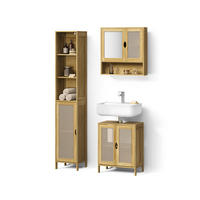 BADMÖBEL-SET Mincio, Bambus, 3dílná - přírodní, kompozitní dřevo (50/60/29cm) - Livinity®