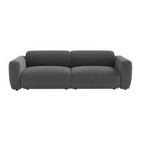 SOFA - 4 Personen - samt - anthrazitgrau Pogni - Anthrazit, Textil (245/73/97cm) - Vente-Unique
