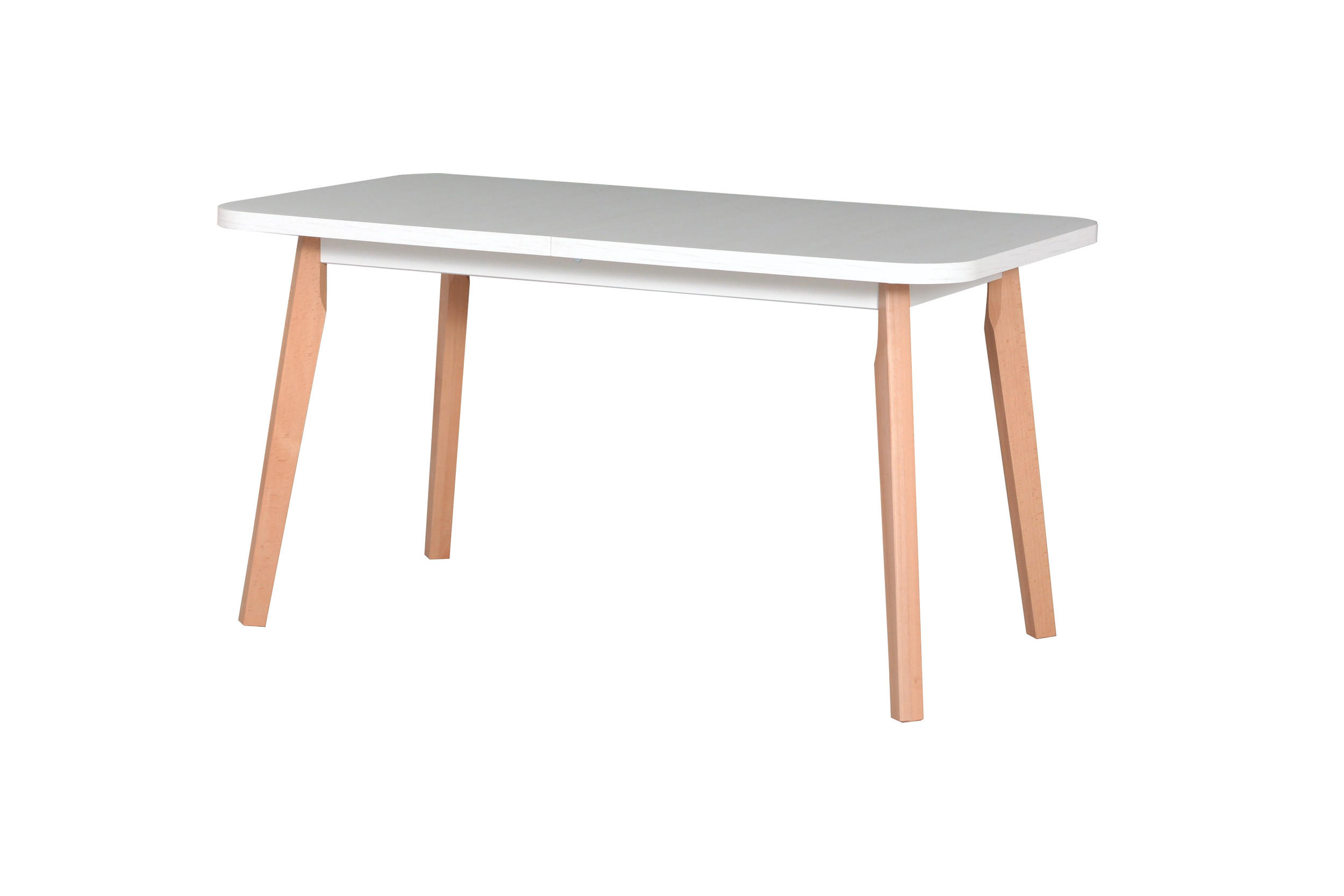 ESSTISCH Oslo 6 - Weiß, Holz (80/140/75cm) - Leaf Design