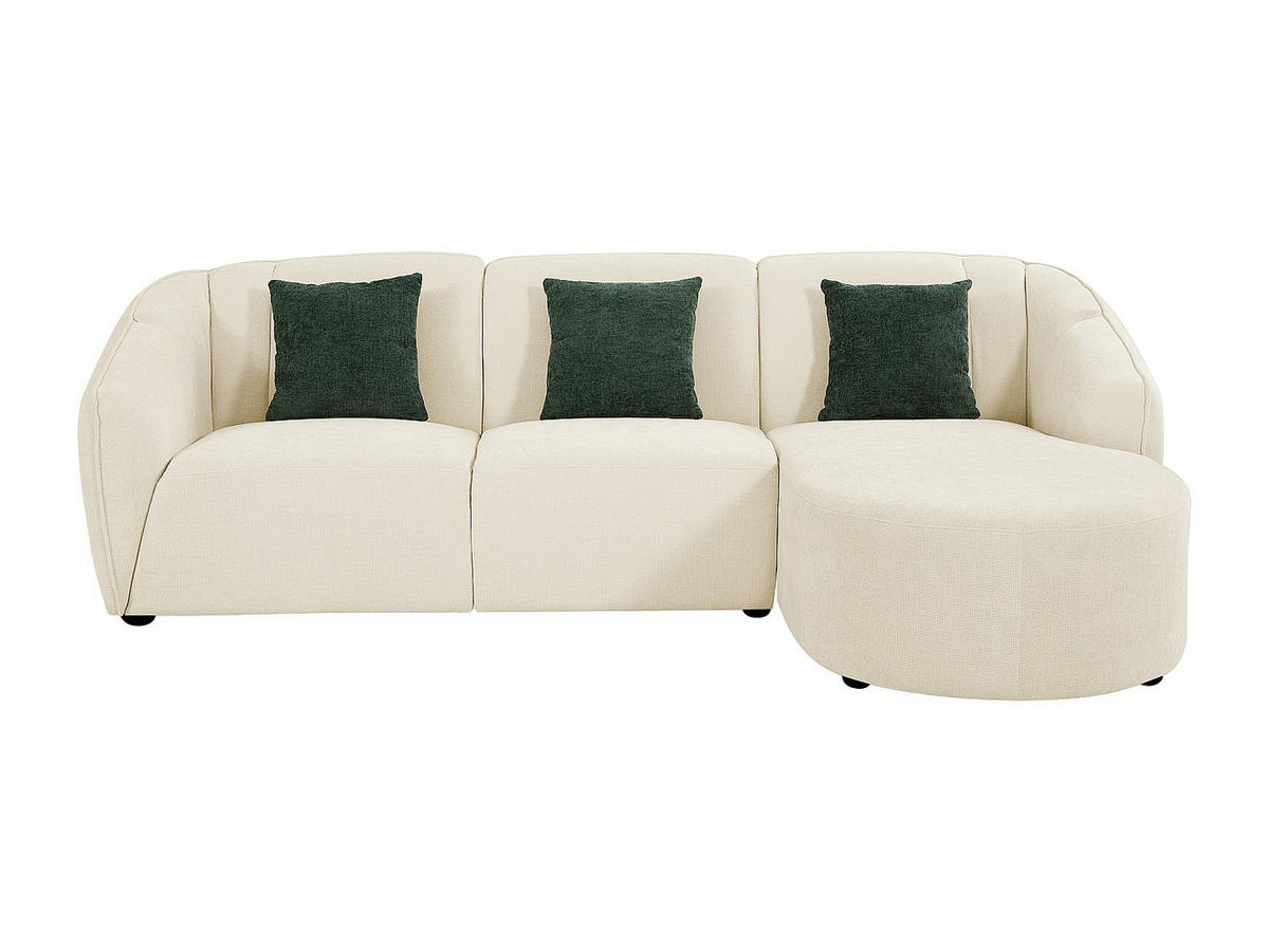 ECKSOFA - Ecke rechts - Strukturstoff - Beige - NETOMIA - Beige, Textil (272/169cm) - Vente-Unique