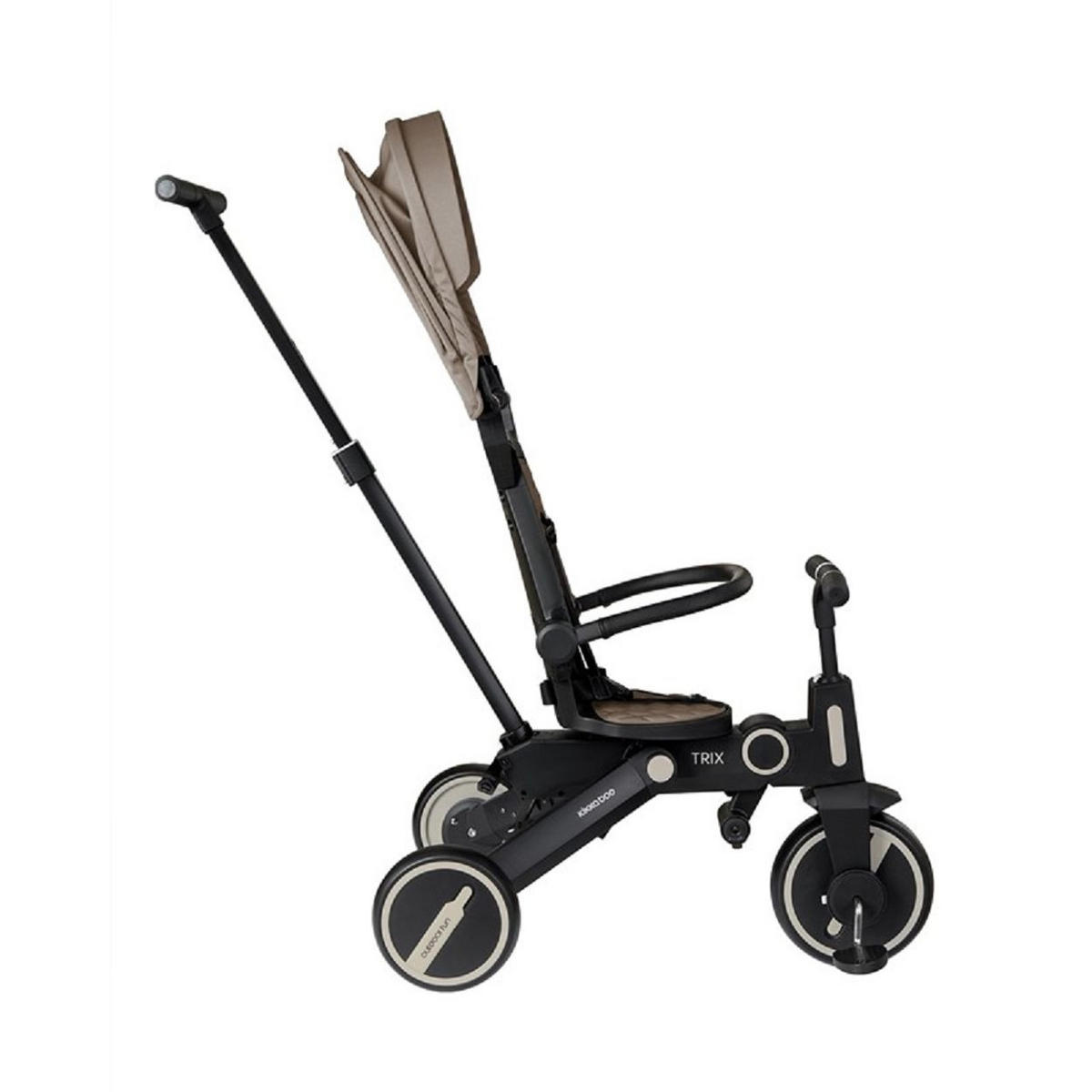DREIRAD Trix 3 in 1 beige Schiebegriff, Sonnendach faltbar, Gurt - Beige, Metall (95/51/94cm) - Kikka boo