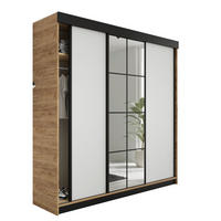 SCHIEBETÜRENSCHRANK LAMARO - 250x205x59cm - Eiche Craft Gold & Weiß - Honigeiche/Weiß, Holzwerkstoff (250/205/59cm) - Kier Furniture