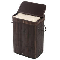 WÄSCHEKORB aus braunem Bambus - L40 cm - Braun, Holzwerkstoff (30/60/40cm) - Calicosy