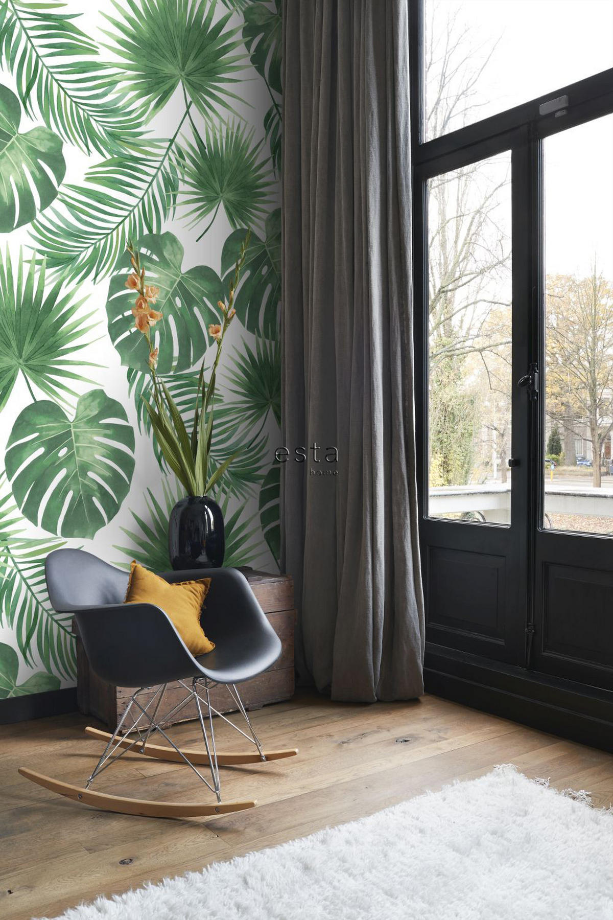 FOTOTAPETE tropische Blätter 200 x 279 cm - Grün, Papier (200/279cm) - ESTAhome