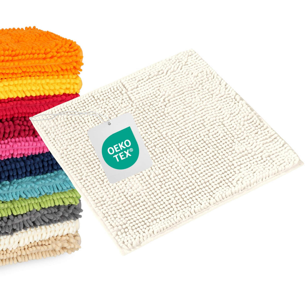 BADEMATTE PARIS - Creme, Textil (45/45cm) - WohnDirect