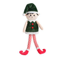 KUSCHELTIER Weihnachten Elfi, 40x11x7cm - Grün, Textil (7.5/40/11cm) - home&you