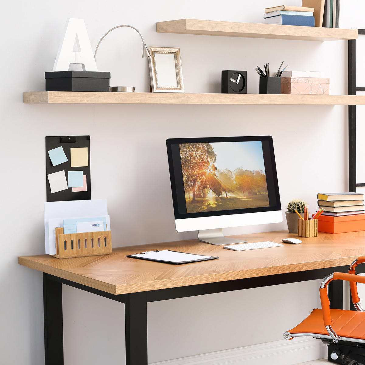 DRŽIAK na papiere - svetlohnedá, drevo (18/13/8cm) - Relaxdays