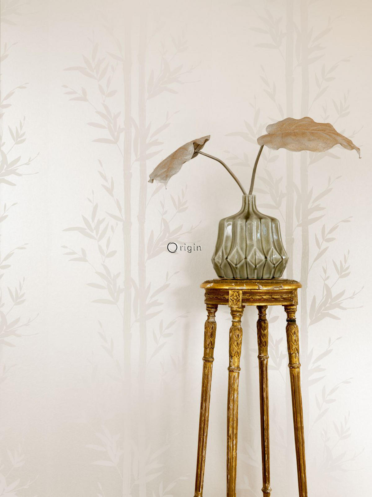 TAPETE Bambusmuster 53 cm x 10.05 m - Weiß, Papier (53/1000cm) - Origin Wallcoverings