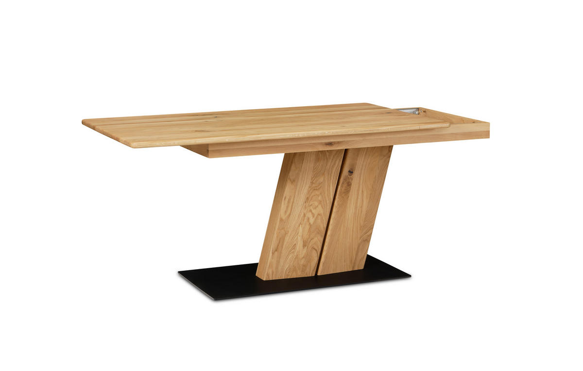 SÄULENTISCH ausziehbar rechteckig Dana 130x76x90 Massivholz Wildeiche - Wildeiche, Holz (90/130/76cm) - 58aufmkessel