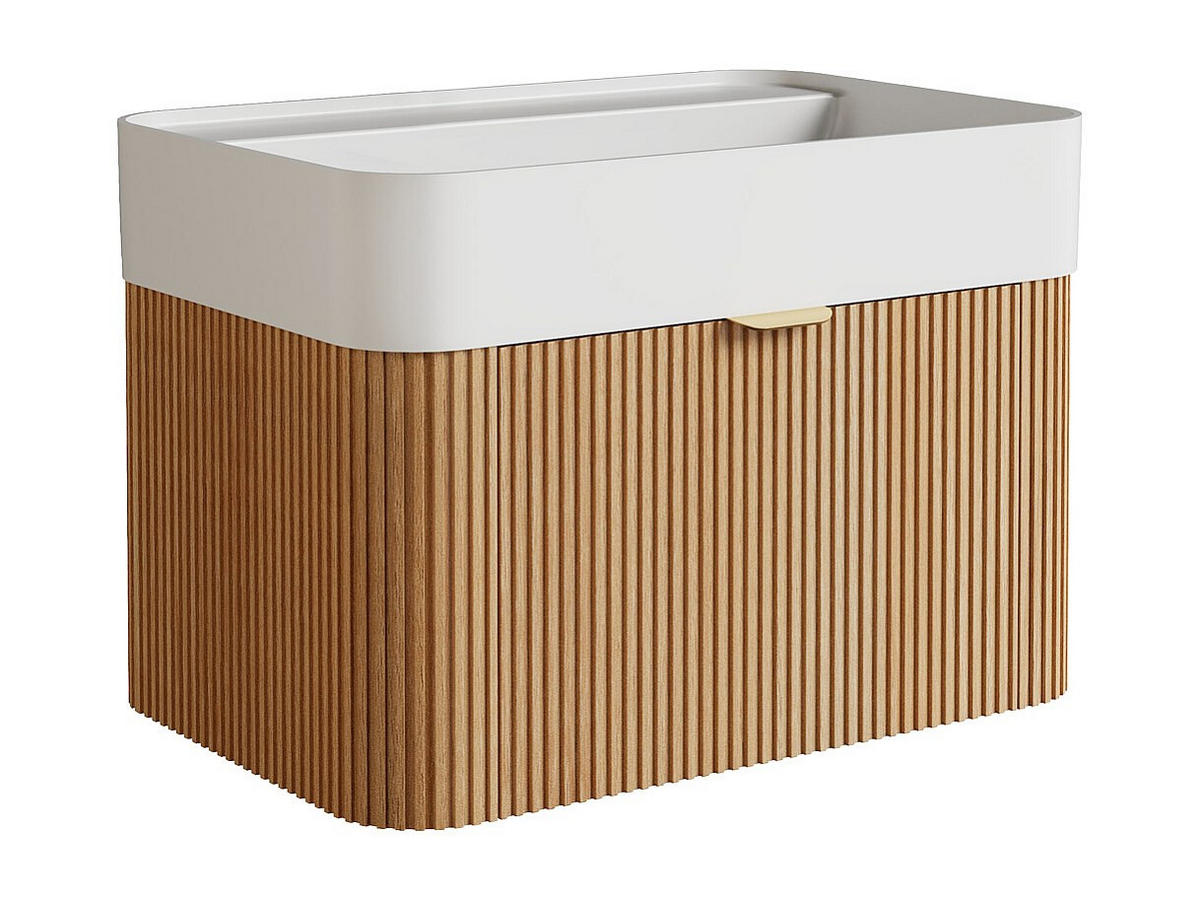 EINZELWASCHTISCH - 60 cmcm x 41 cmcm - Holz, Platte - Naturfarben Hell - BULMAS - Naturfarben, Holz (60/42/41cm) - Vente-Unique