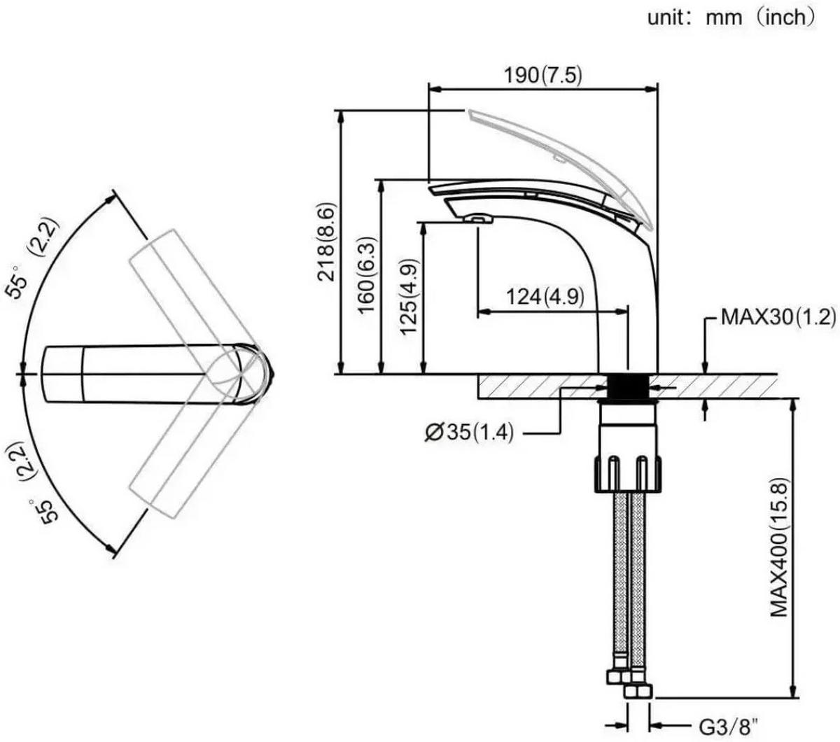 WASCHTISCHARMATUR Weiß Einhebel Waschbeckenarmatur - Weiß, Metall (19/21.8/3cm) - Kaket