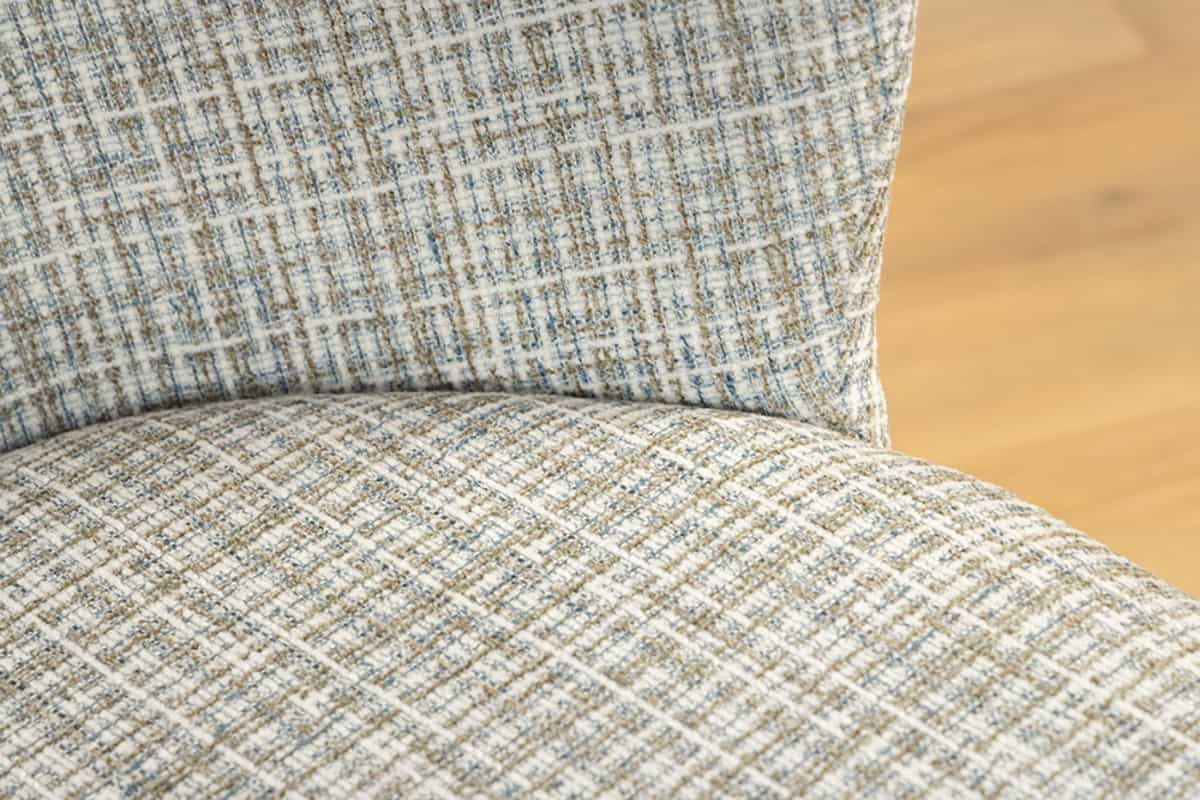 STUHL LYON Bouclé 75 cm - Blau/Schwarz, Textil/Metall (54/75/58cm) - riess-ambiente