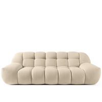 EINZELSOFA VENA Bouclé, Hellbeige - Beige, Holz/Textil (225/72/105cm) - KONSIMO®