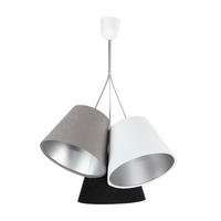 HÄNGELEUCHTE Silber 26/19 cm - Silberfarben, Kunststoff (26/0.8/19cm) - ONZENO