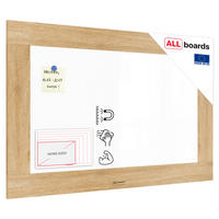 MAGNETISCHES Whiteboard, trocken abwischbar PREMIUM 90×60 cm, massiver Rahmen im Eichendesign - Weiß, Metall (90/60/2cm)