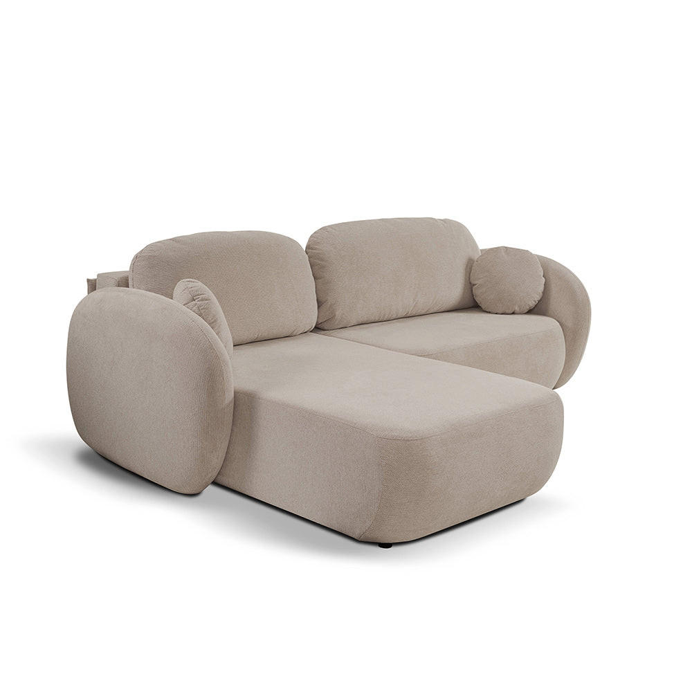 Pillovely Ecksofa Beige 248x86.5x174 cm