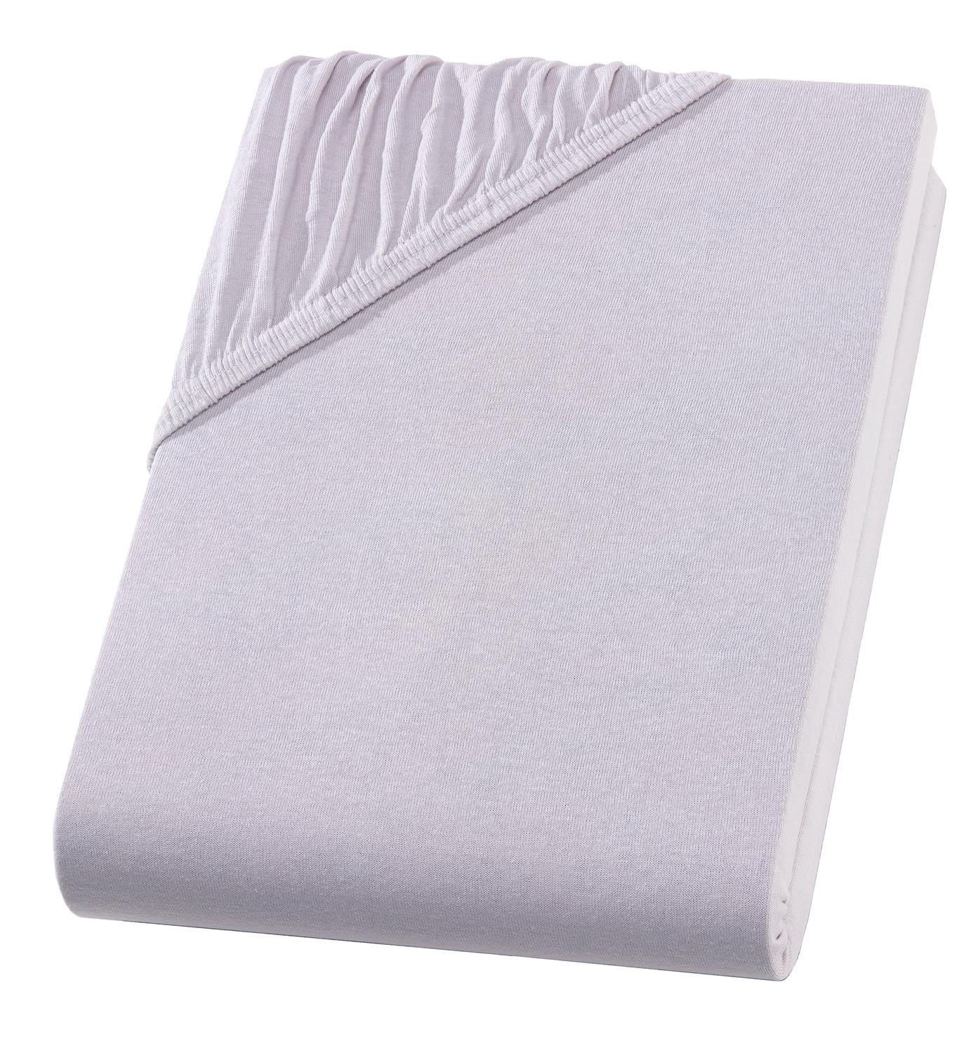 JERSEY-SPANNBETTLAKEN 120x200 cm aus 100% Baumwolle, Bettlaken Silber Uni - Silberfarben, Textil (120/200cm) - Carpe Sonno
