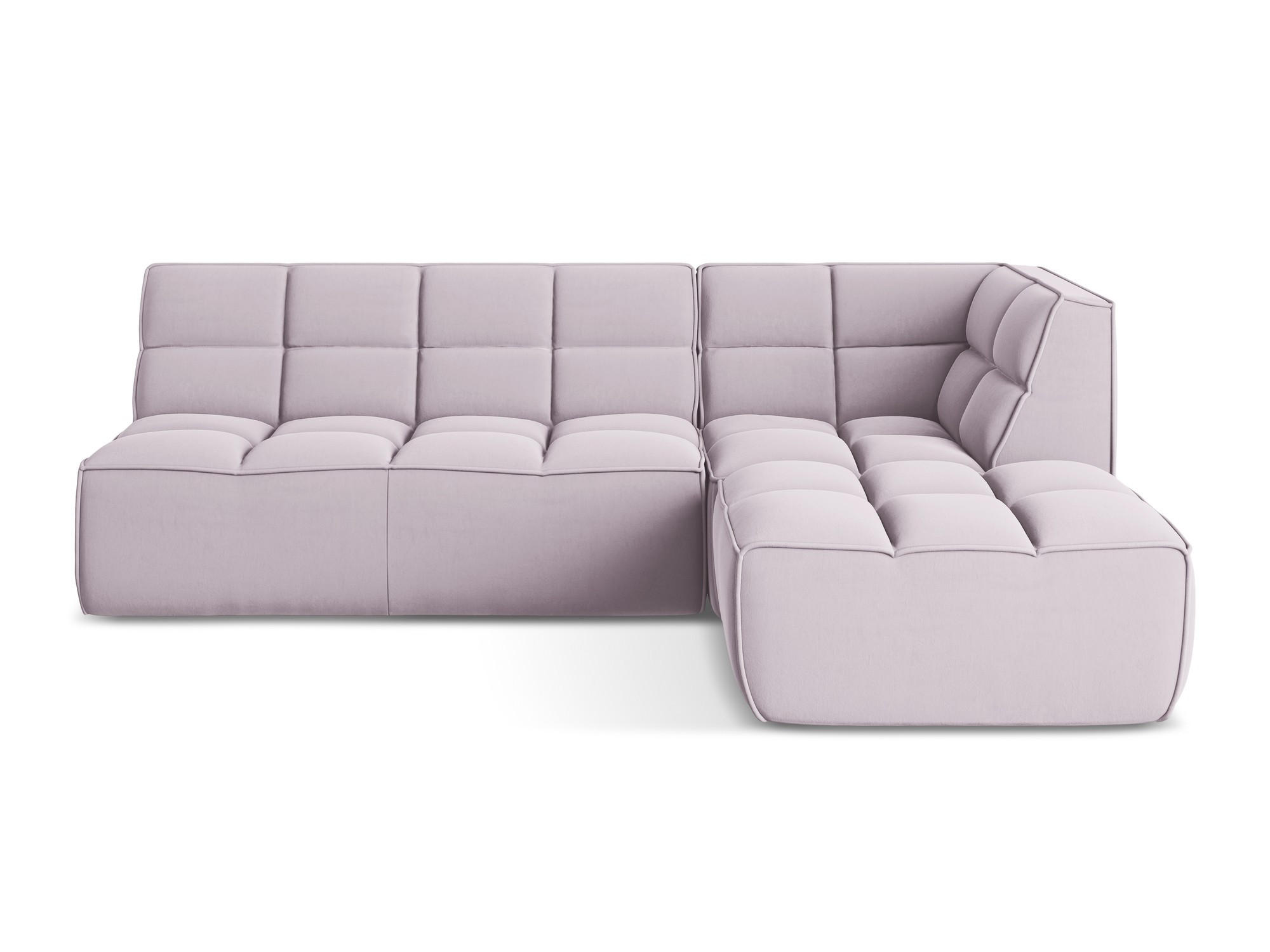 ECKSOFA Beidseitig Samt Stoff Violett - Lila/Flieder, Kunststoff/Textil (258/178cm) - Makamii