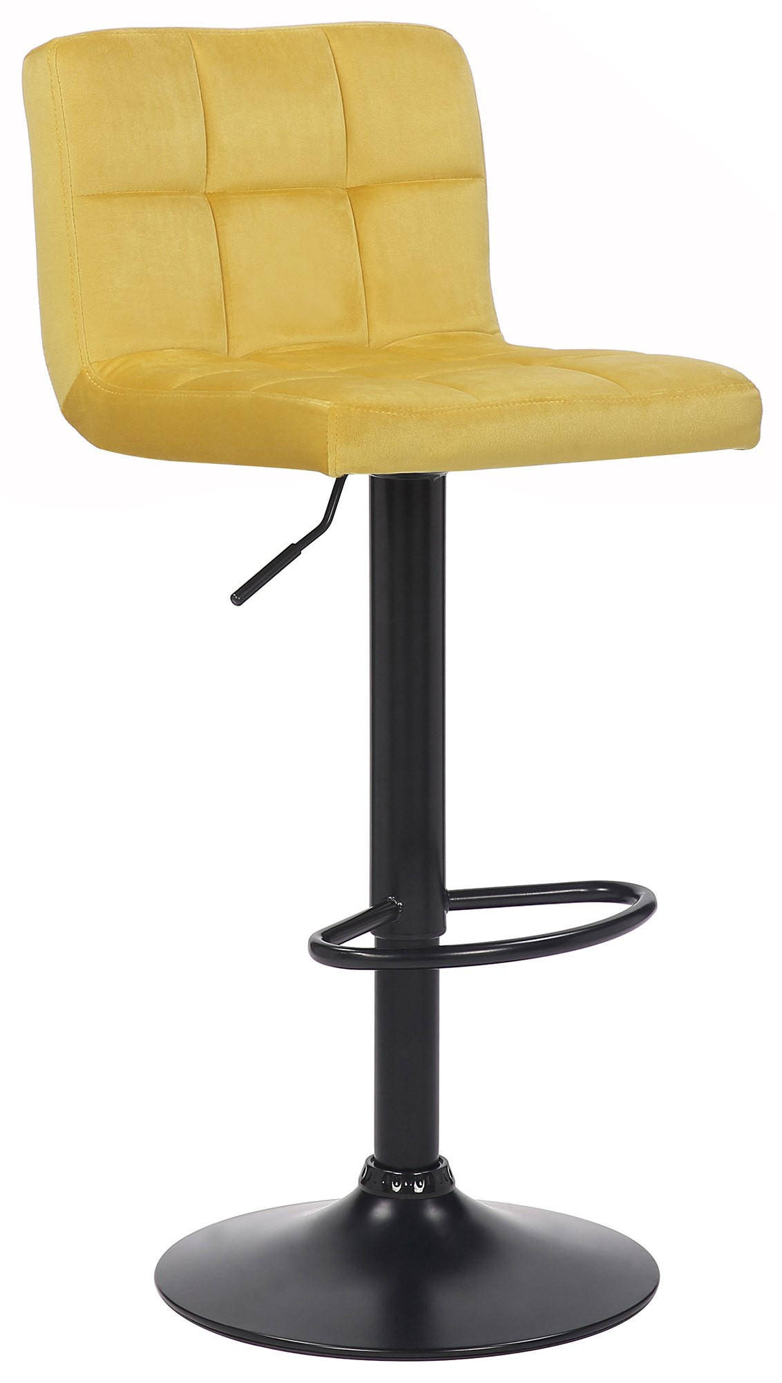 BARHOCKER Samt Gelb - Gelb/Schwarz, Textil/Metall (40/85/40cm) - CLP