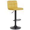 BARHOCKER Samt Gelb - Gelb/Schwarz, Textil/Metall (40/85/40cm) - CLP