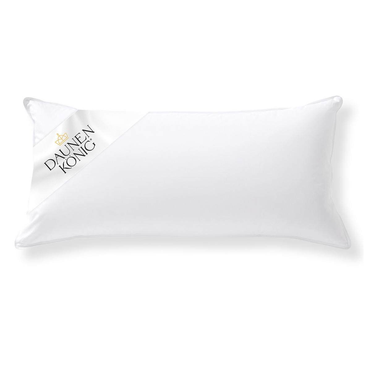 KOPFKISSEN QUEEN "KOMPAKT" 30% Daunen normal - Weiß, Naturmaterialien/Textil (40/80cm) - Daunenkönig