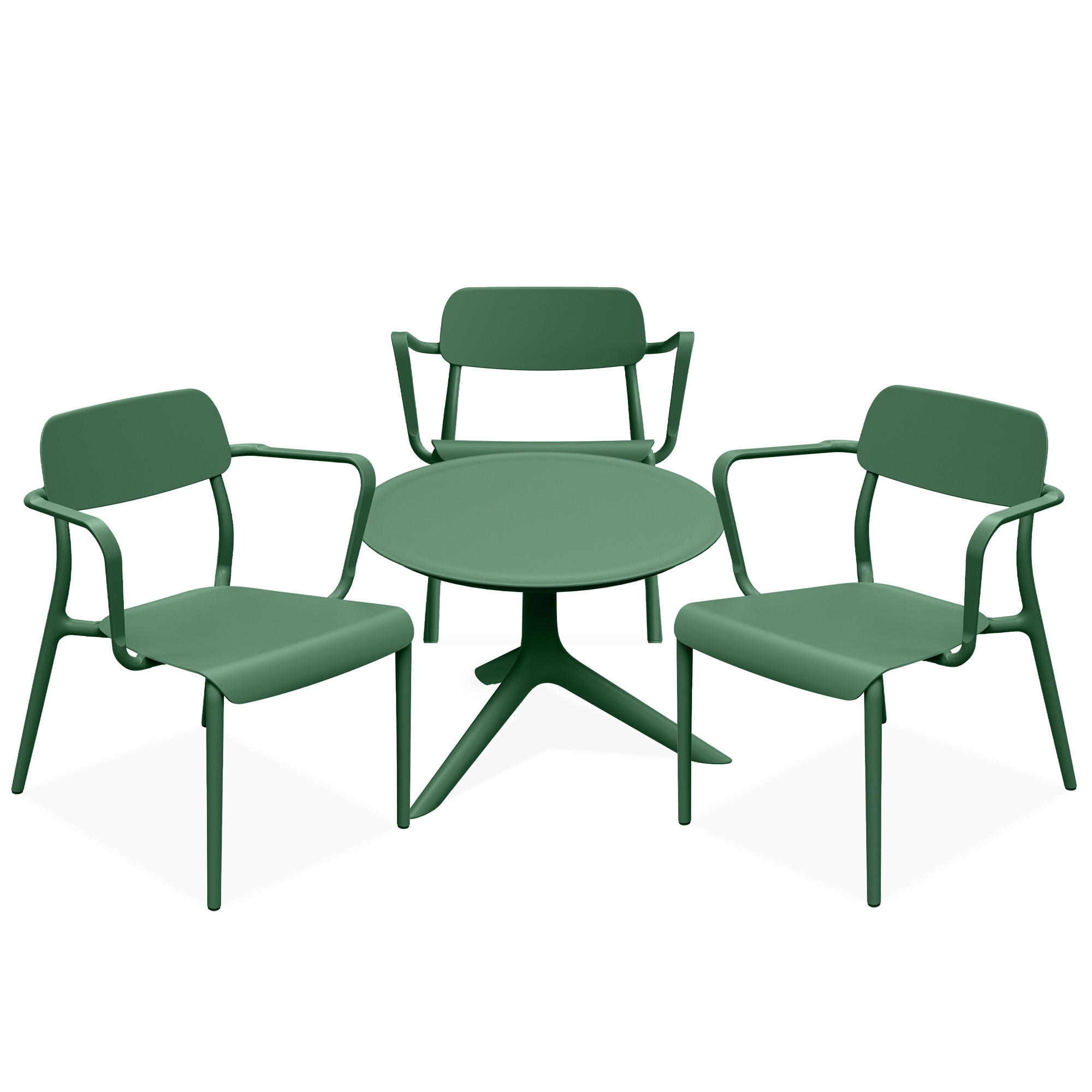 GARTENMÖBEL-SET GALIO, 4-tlg - Grün, Kunststoff - KONSIMO®