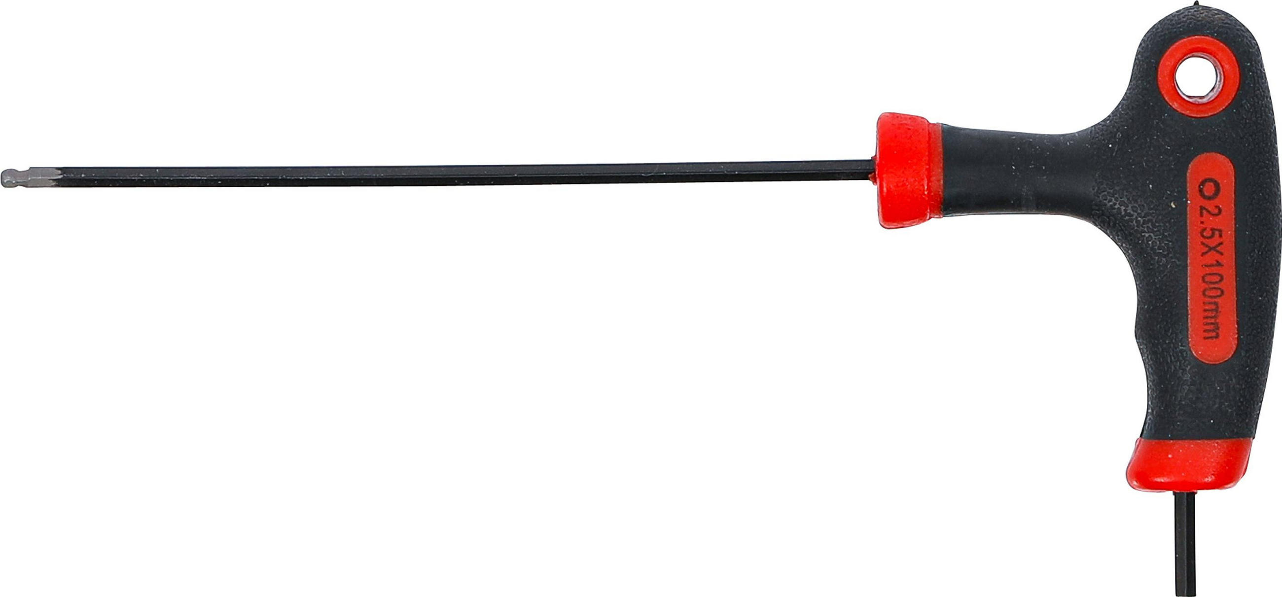 SCHRAUBENDREHER MIT T-GRIFF UND SEITLICHER KLINGE | INNENSECHSKANT / - Multicolor, Kunststoff/Metall (1/1cm) - BGS technic