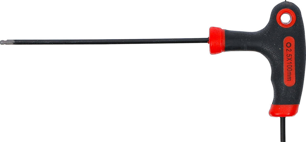 SCHRAUBENDREHER MIT T-GRIFF UND SEITLICHER KLINGE | INNENSECHSKANT / - Multicolor, Kunststoff/Metall (1/1cm) - BGS technic