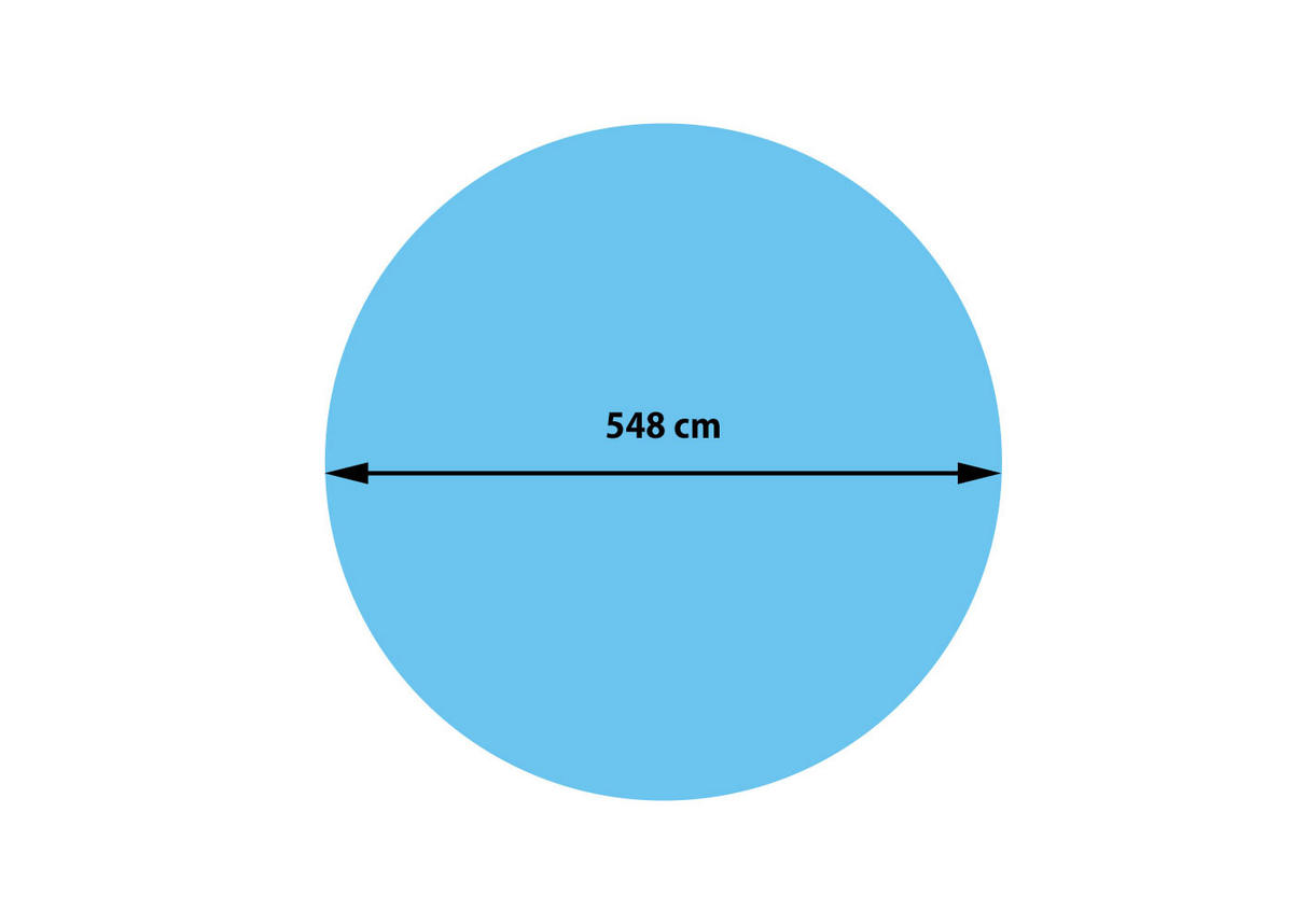 POOL-ABDECKUNG Blau - Blau, Kunststoff (548/548cm) - MCW