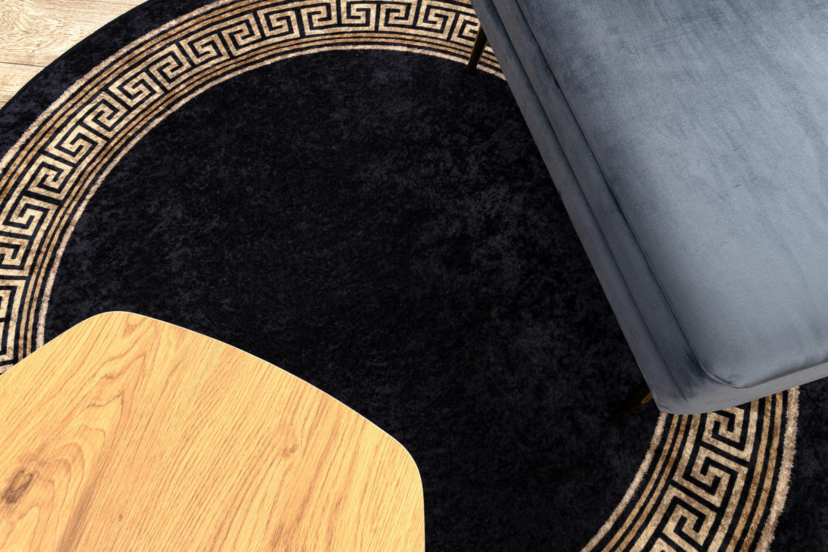 TEPPICH Miro 160 cm - Schwarz, Textil (160/160cm) - rugsX