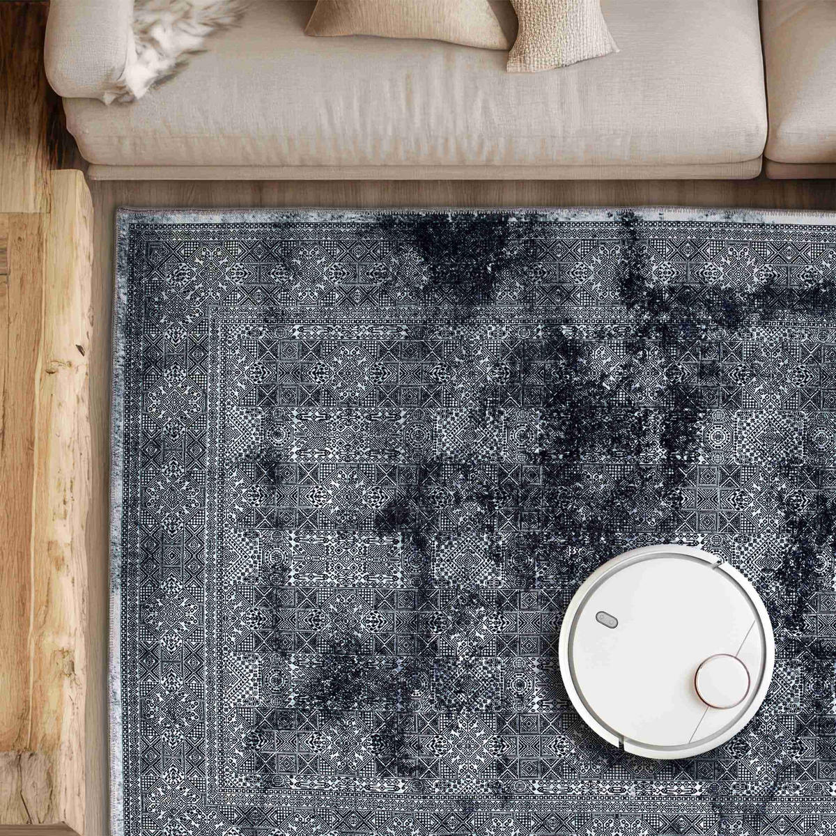 KURZFLORTEPPICH PIPER - Schwarz, Textil (120/180cm) - Astra