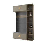 GARDEROBEN-SET 236,7/140/47 - Kaschmir/Schwarz, Holz/Kunststoff (140/236.7/47cm) - Abiks Möbel