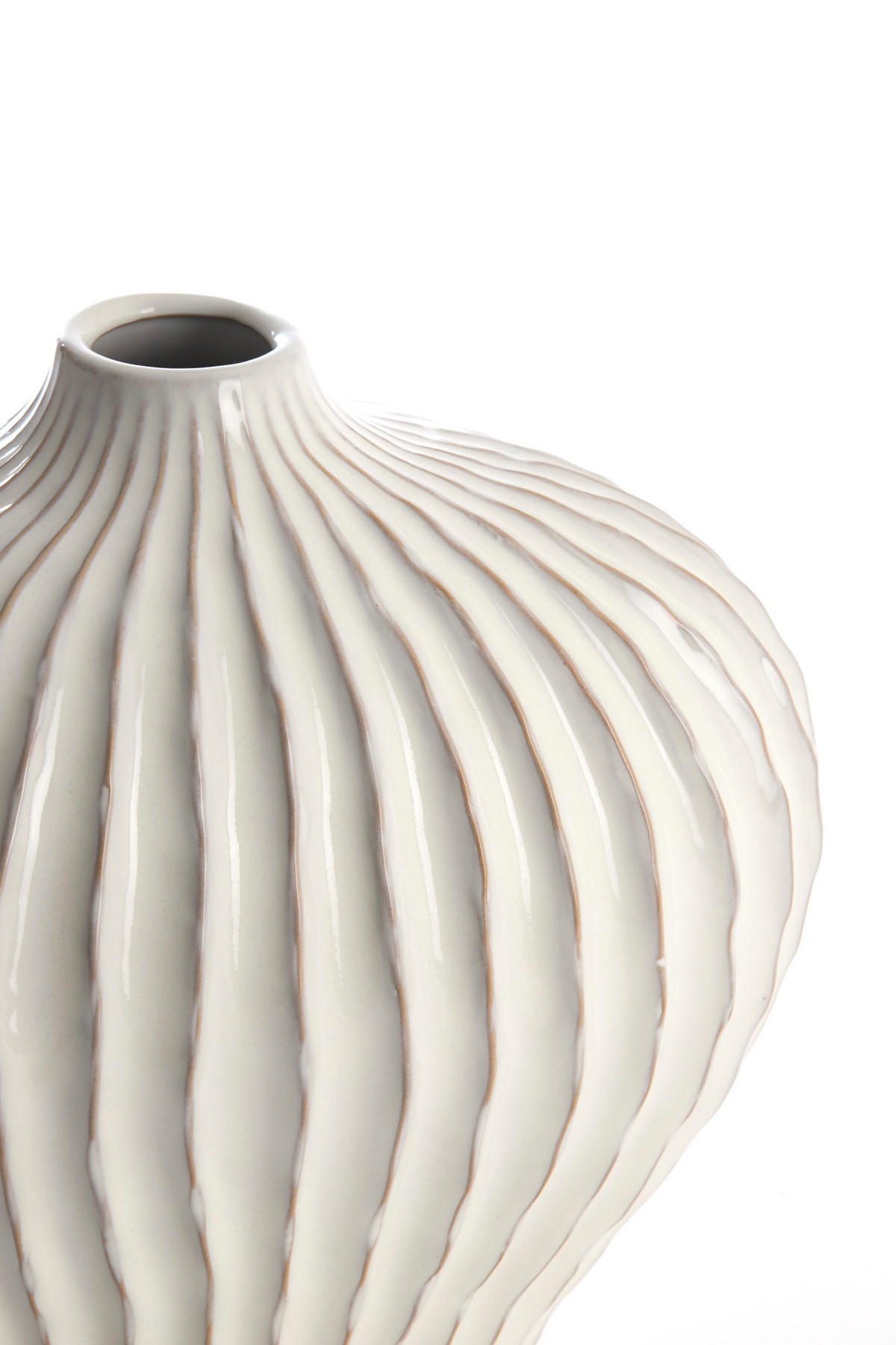 VASE Lorito Weiß Ø35/30 cm - Weiß, Keramik (30cm) - Light & Living