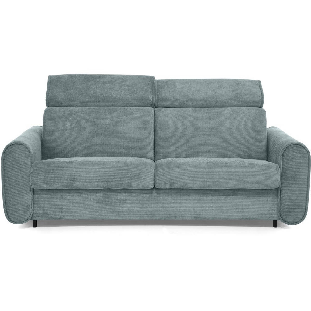 SCHLAFSOFA Pavarti mit italienischem Gestell, 180x195, Hellblau - Schwarz/Hellblau, Holzwerkstoff/Textil (234/88/100cm) - Beautysofa