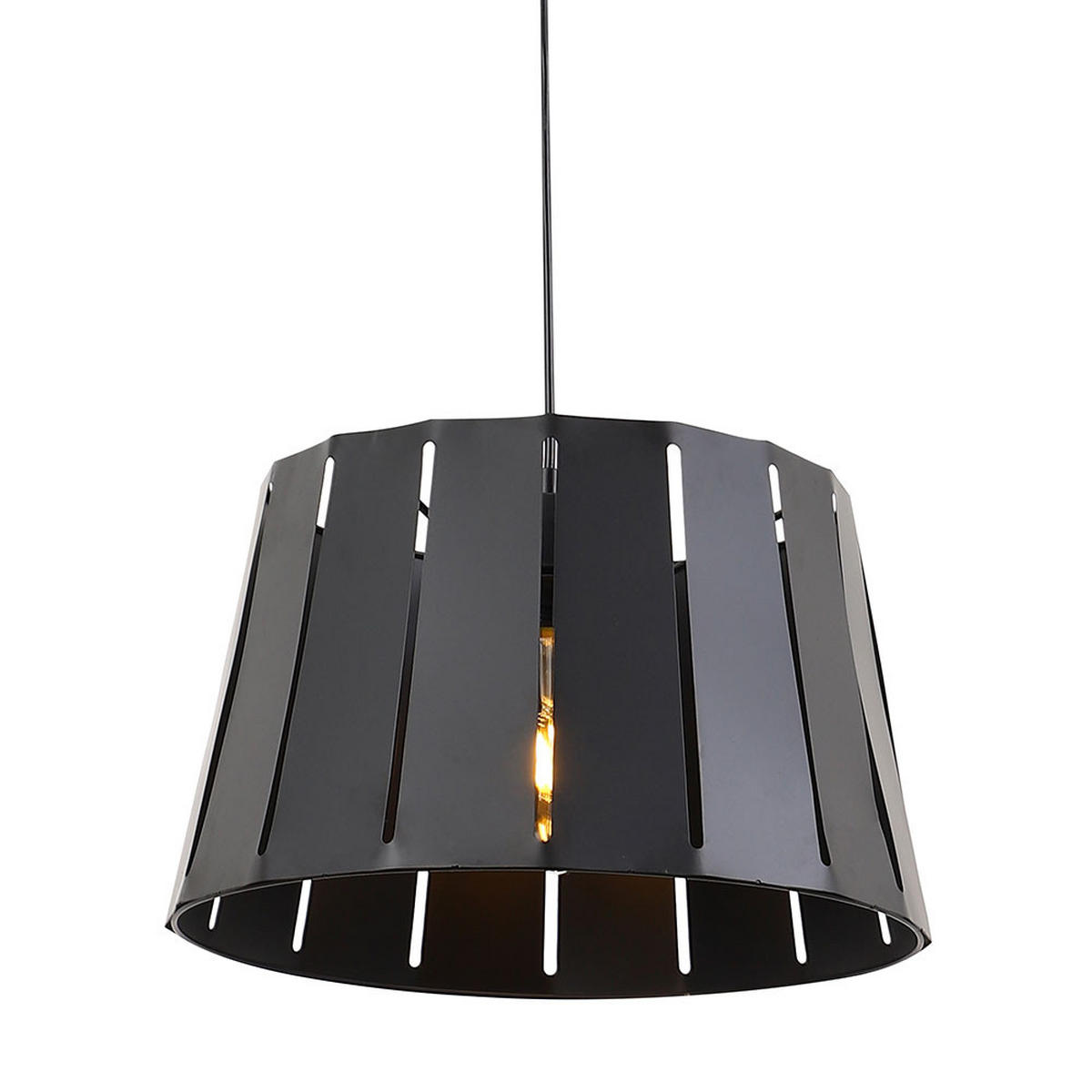 LED HÄNGELEUCHTE Metall Holzoptik Schwarz Braun - Schwarz, Metall (35/35/120cm) - Globo Lighting