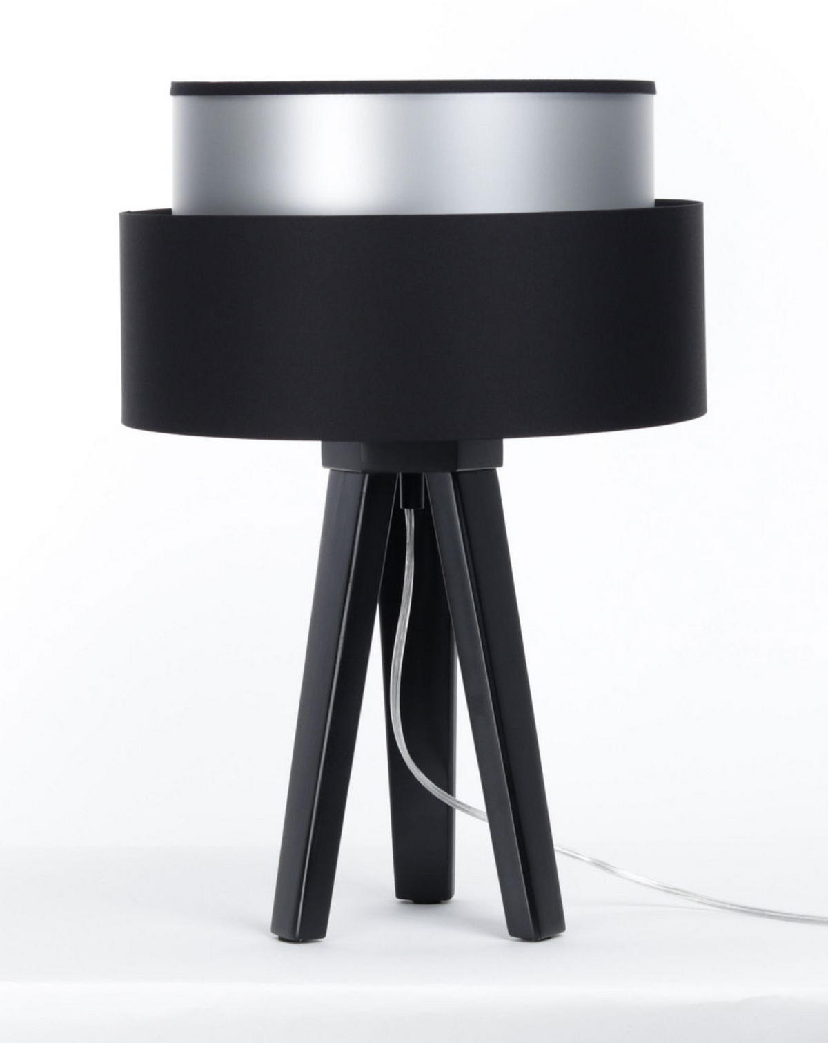TISCHLAMPE Schwarz 30/45 cm - Silberfarben, Kunststoff (30/0.7/45cm) - ONZENO