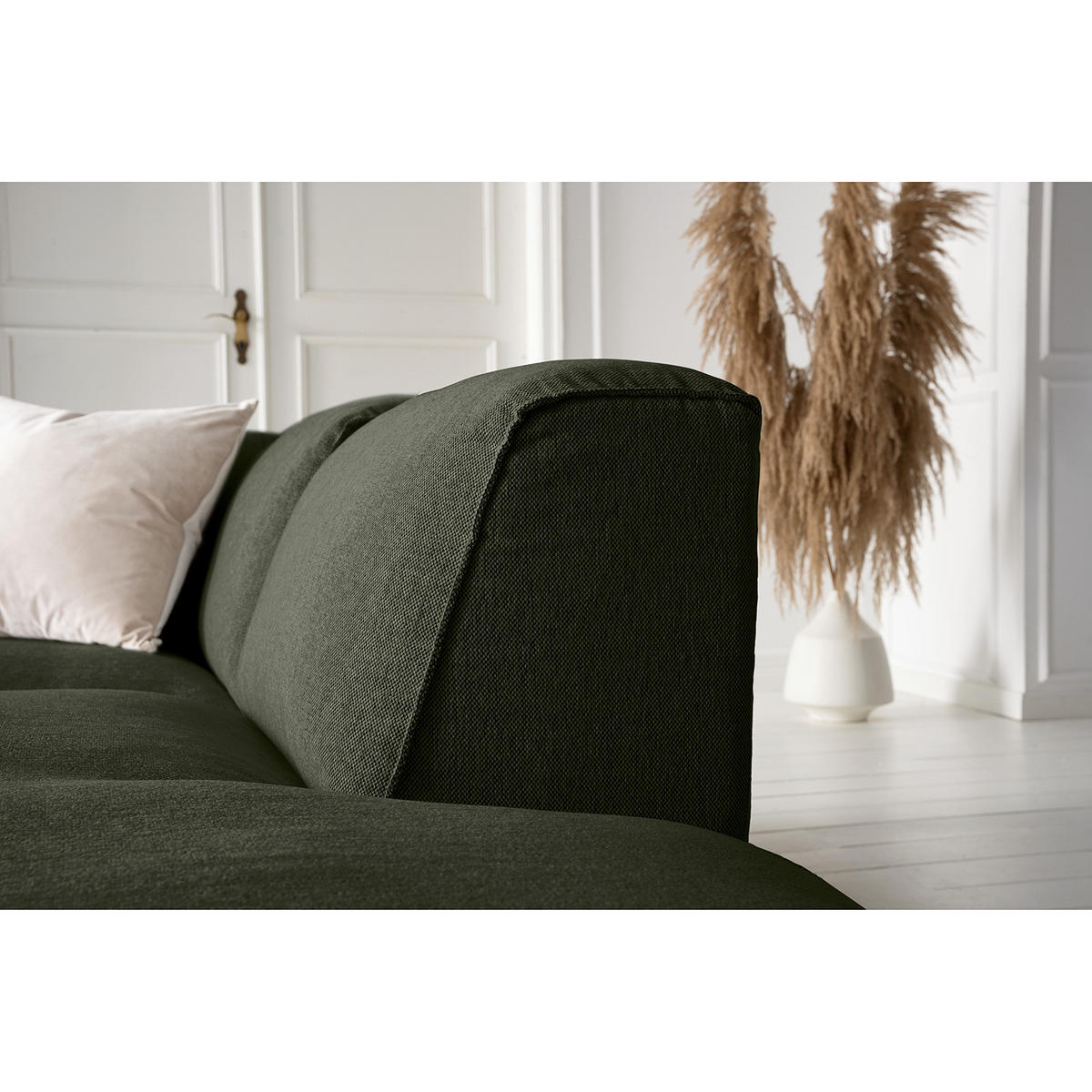 WOHNLANDSCHAFT mit Longchair - Schwarz/Grau, Kunststoff/Textil (325/71/235cm) - home24