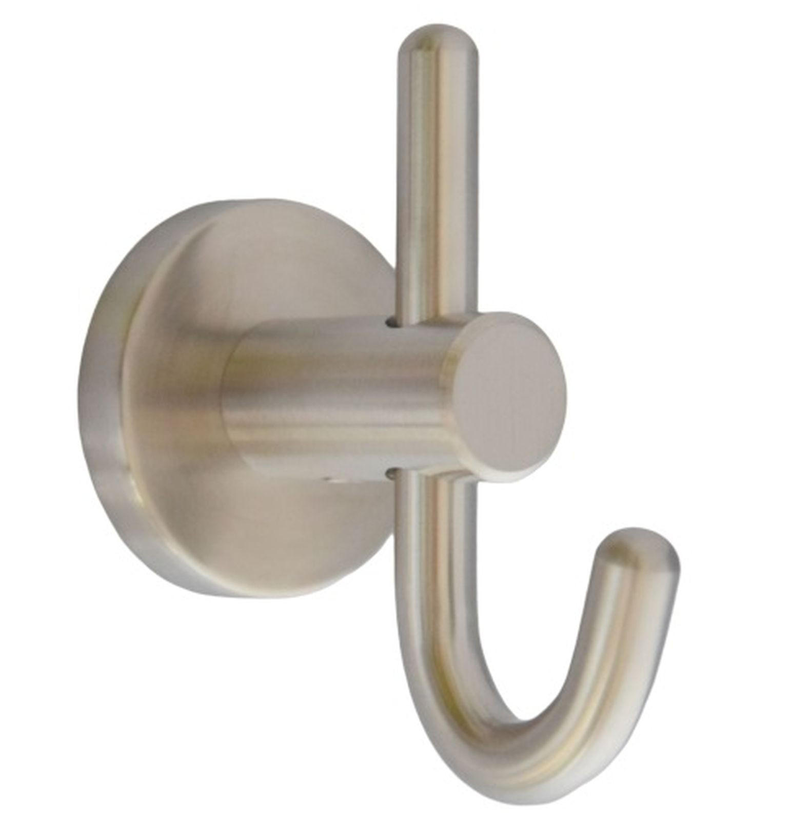 GARDEROBENHAKEN Kleiderhaken Edelstahl massiv Mantelhaken Wandhaken kurz stabil - Edelstahlfarben, Metall (4.9/9.3/9.3cm) - Livingpoint24