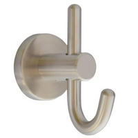 GARDEROBENHAKEN Kleiderhaken Edelstahl massiv Mantelhaken Wandhaken kurz stabil - Edelstahlfarben, Metall (4.9/9.3/9.3cm) - Livingpoint24