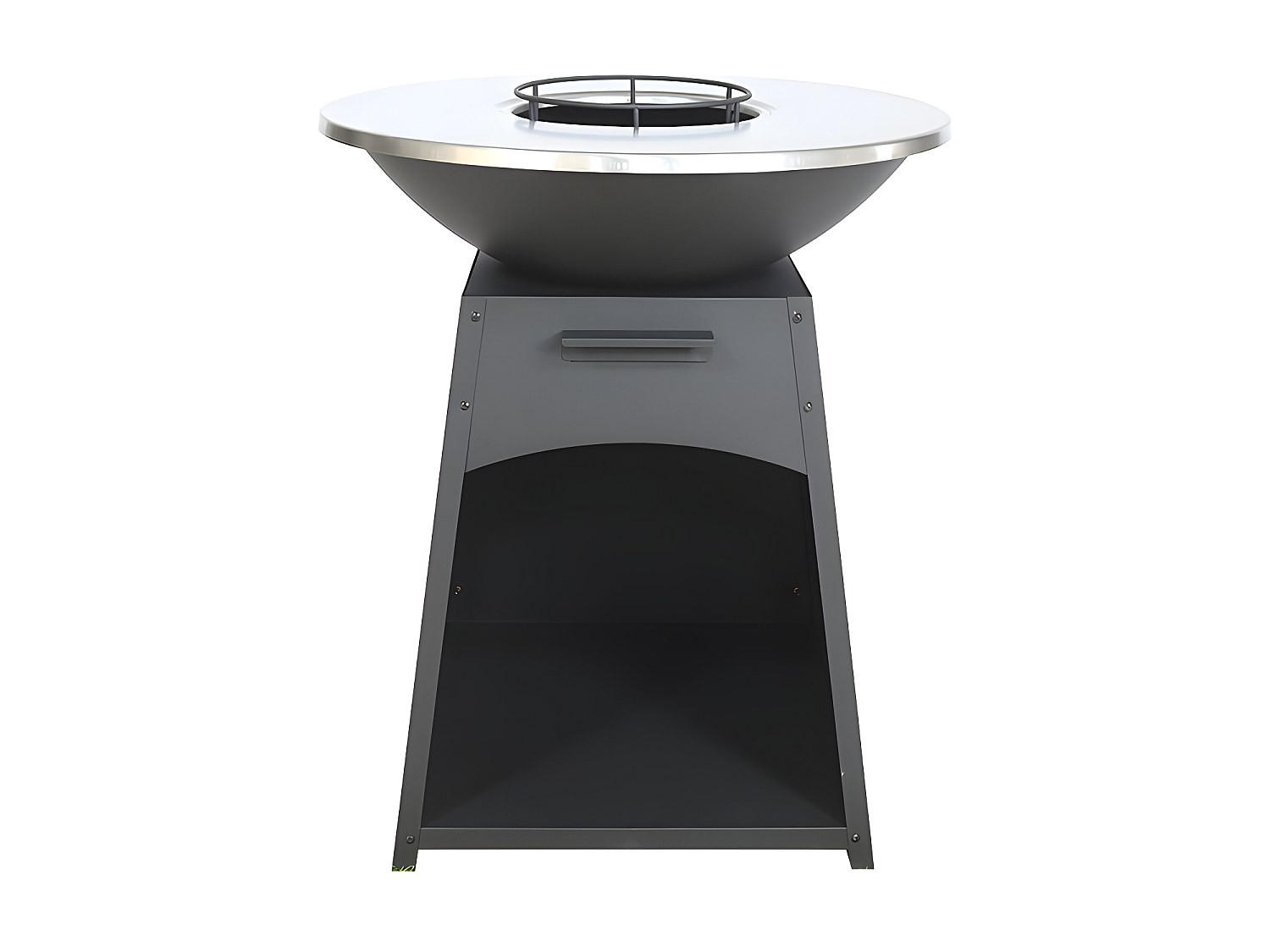 GRILL - 81 cm x 81 cm - metall - schwarz Corvera - Schwarz, Metall (81/96.1/81cm) - Vente-Unique
