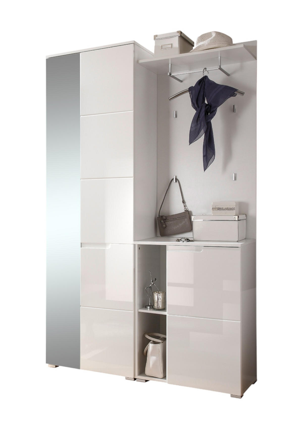 GARDEROBE 5-teilig in 120/198/40 cm - Weiß, Holz (120/198/40cm) - moebel dich auf