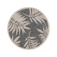 OUTDOORTEPPICH rund River Blau ø 130 cm rund - Blau, Textil (130/130cm) - benuta Nest