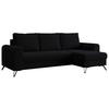 ECKSOFA Hugo Boucle Schwarz - Schwarz, Textil/Metall (242/140cm) - MKS
